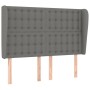 Headboard with dark gray fabric ears 147x23x118/128 cm by , Headboards and footboards - Ref: Foro24-3118389, Price: 130,83 €,...