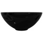 Lavabo de cerámica negro redondo de vidaXL, Lavabos - Ref: Foro24-141929, Precio: 73,35 €, Descuento: %