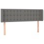 Dark gray fabric headboard 147x16x78/88 cm by , Headboards and footboards - Ref: Foro24-3119201, Price: 78,03 €, Discount: %