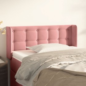 Pink velvet headboard 93x16x78/88 cm by , Headboards and footboards - Ref: Foro24-3119243, Price: 54,99 €, Discount: %