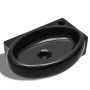 Lavabo redondo de cerámica con orificio de grifo/desagüe negro de vidaXL, Lavabos - Ref: Foro24-141925, Precio: 66,15 €, Desc...