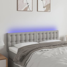 Cabecero con LED de tela gris claro 144x5x78/88 cm de , Cabeceros y pies de cama - Ref: Foro24-3122044, Precio: 66,99 €, Desc...