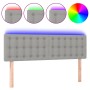 Cabecero con LED de tela gris claro 144x5x78/88 cm de , Cabeceros y pies de cama - Ref: Foro24-3122044, Precio: 57,05 €, Desc...