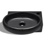 Lavabo redondo de cerámica con orificio de grifo/desagüe negro de vidaXL, Lavabos - Ref: Foro24-141925, Precio: 66,15 €, Desc...