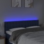 Cabecero con LED de tela azul 144x5x78/88 cm de , Cabeceros y pies de cama - Ref: Foro24-3122050, Precio: 67,41 €, Descuento: %