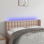 Cappuccino synthetic leather headboard with LED 147x16x78/88 cm by , Headboards and footboards - Ref: Foro24-3123331, Price: ...