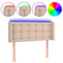 Headboard with LED synthetic leather cappuccino color 93x16x78/88 cm by , Headboards and footboards - Ref: Foro24-3123319, Pr...