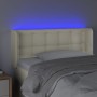 Cabecero con LED cuero sintético crema 83x16x78/88 cm de , Cabeceros y pies de cama - Ref: Foro24-3123310, Precio: 53,62 €, D...