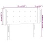 Cabecero con LED cuero sintético crema 83x16x78/88 cm de , Cabeceros y pies de cama - Ref: Foro24-3123310, Precio: 53,62 €, D...