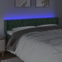 Dark green velvet headboard with LED 203x16x78/88 cm by , Headboards and footboards - Ref: Foro24-3123641, Price: 100,99 €, D...