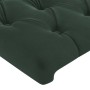 Dark green velvet headboard with LED 203x16x78/88 cm by , Headboards and footboards - Ref: Foro24-3123641, Price: 100,99 €, D...