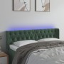 Dark green velvet LED headboard 163x16x78/88 cm by , Headboards and footboards - Ref: Foro24-3123629, Price: 93,63 €, Discoun...