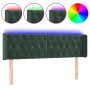 Dark green velvet LED headboard 163x16x78/88 cm by , Headboards and footboards - Ref: Foro24-3123629, Price: 93,63 €, Discoun...