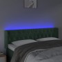 Dark green velvet LED headboard 163x16x78/88 cm by , Headboards and footboards - Ref: Foro24-3123629, Price: 93,63 €, Discoun...