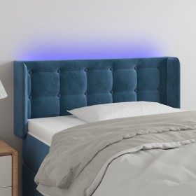 Dark blue velvet LED headboard 83x16x78/88 cm by , Headboards and footboards - Ref: Foro24-3123704, Price: 54,99 €, Discount: %