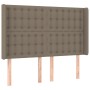 Headboard with LED in taupe gray fabric 147x16x118/128 cm by , Headboards and footboards - Ref: Foro24-3124484, Price: 134,03...