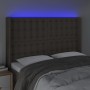 Headboard with LED in taupe gray fabric 147x16x118/128 cm by , Headboards and footboards - Ref: Foro24-3124484, Price: 134,03...