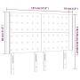 Kopfteil mit LED aus taupegrauem Stoff 147x16x118/128 cm von , Kopf- und Fußteile - Ref: Foro24-3124484, Preis: 134,03 €, Rab...