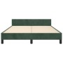 Estructura cama con cabecero terciopelo verde oscuro 140x190 cm de , Camas y somieres - Ref: Foro24-3125998, Precio: 239,37 €...