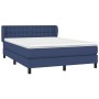 Boxspringbett mit blauer Stoffmatratze 140x200 cm von , Betten und Lattenroste - Ref: Foro24-3126571, Preis: 454,60 €, Rabatt: %