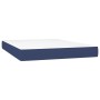 Box spring bed with blue fabric mattress 140x190 cm by , Beds and slatted bases - Ref: Foro24-3127123, Price: 459,65 €, Disco...