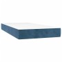 Box spring bed with dark blue velvet mattress 100x200 cm by , Beds and slatted bases - Ref: Foro24-3127659, Price: 363,27 €, ...