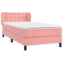 Box spring bed with pink velvet mattress 90x190 cm by , Beds and slatted bases - Ref: Foro24-3127708, Price: 321,34 €, Discou...