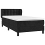 Cama box spring con colchón terciopelo negro 80x200 cm de , Camas y somieres - Ref: Foro24-3127699, Precio: 281,10 €, Descuen...