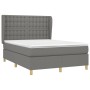 Cama box spring con colchón tela gris oscuro 140x190 cm de , Camas y somieres - Ref: Foro24-3128838, Precio: 527,58 €, Descue...