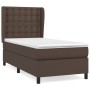 Cama box spring con colchón cuero sintético marrón 80x200 cm de , Camas y somieres - Ref: Foro24-3129000, Precio: 342,96 €, D...