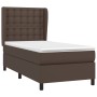 Cama box spring con colchón cuero sintético marrón 80x200 cm de , Camas y somieres - Ref: Foro24-3129000, Precio: 342,96 €, D...