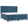 Cama box spring con colchón terciopelo azul oscuro 160x200 cm de , Camas y somieres - Ref: Foro24-3129463, Precio: 587,33 €, ...