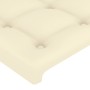 Estructura de cama con cabecero cuero sintético crema 80x200 cm de , Camas y somieres - Ref: Foro24-3125539, Precio: 144,61 €...