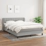 Box spring bed with light gray fabric mattress 140x200 cm by , Beds and slatted bases - Ref: Foro24-3126565, Price: 434,12 €,...