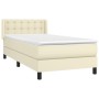 Box spring bed with cream synthetic leather mattress 80x200 cm by , Beds and slatted bases - Ref: Foro24-3130747, Price: 303,...