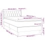 Box spring bed with pink velvet mattress 100x200 cm by , Beds and slatted bases - Ref: Foro24-3131128, Price: 332,76 €, Disco...