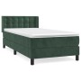 Box spring bed with dark green velvet mattress 90x200 cm by , Beds and slatted bases - Ref: Foro24-3131180, Price: 315,81 €, ...