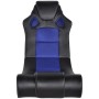 Mecedora con música de cuero sintético negro y azul de vidaXL, Sillones para videojuegos - Ref: Foro24-241959, Precio: 160,17...