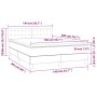 Boxspringbettmatratze und LED-Leuchten aus cremefarbenem Stoff 140x200 cm von , Betten und Lattenroste - Ref: Foro24-3133482,...