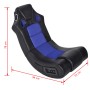 Mecedora con música de cuero sintético negro y azul de vidaXL, Sillones para videojuegos - Ref: Foro24-241959, Precio: 160,17...