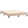 Cama box spring colchón LED cuero sintético capuchino 140x200cm de , Camas y somieres - Ref: Foro24-3134230, Precio: 494,85 €...