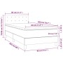 Box spring bed with mattress and LED black velvet 80x200 cm by , Beds and slatted bases - Ref: Foro24-3134611, Price: 281,37 ...