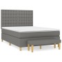 Box spring bed with dark gray fabric mattress 140x190 cm by , Beds and slatted bases - Ref: Foro24-3137470, Price: 556,93 €, ...