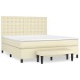 Cama box spring con colchón cuero sintético crema 160x200 cm de , Camas y somieres - Ref: Foro24-3137673, Precio: 627,99 €, D...