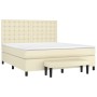 Cama box spring con colchón cuero sintético crema 160x200 cm de , Camas y somieres - Ref: Foro24-3137673, Precio: 627,99 €, D...