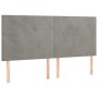 Cama box spring con colchón terciopelo gris claro 200x200 cm de , Camas y somieres - Ref: Foro24-3137743, Precio: 719,08 €, D...