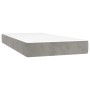 Cama box spring con colchón terciopelo gris claro 200x200 cm de , Camas y somieres - Ref: Foro24-3137743, Precio: 719,08 €, D...