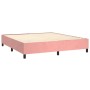 Cama box spring con colchón terciopelo rosa 200x200 cm de , Camas y somieres - Ref: Foro24-3137748, Precio: 674,09 €, Descuen...