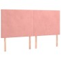 Box spring bed with pink velvet mattress 200x200 cm by , Beds and slatted bases - Ref: Foro24-3137748, Price: 628,99 €, Disco...