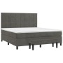 Box spring bed with dark gray velvet mattress 180x200 cm by , Beds and slatted bases - Ref: Foro24-3137858, Price: 645,03 €, ...